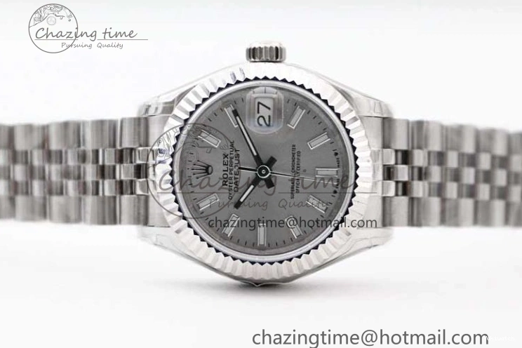 SS on Silver Steel Lady Bracelet 1:1 904L 28 TWF Best Dial DateJust President Edition NH05 0426